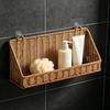 Étagère de rangement avec crochets Panier mural Grand design ventilé Panier compact pour cuisine salle de bain