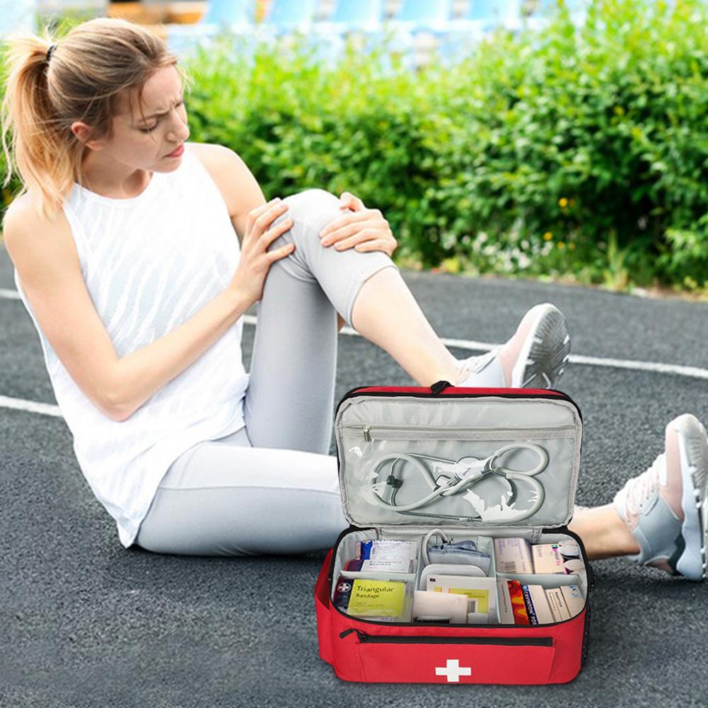 

Travel Medicine Bag with Lockable Zippers Pill Bottle Organizer Travel Emergency Kit Medication Travel Case for Home Travel China Mainland