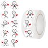 500 Pictures/roll New Hot-selling Tape Cartoon Sticker Manual Material Decorative Envelope Seal Sticker Dots