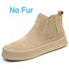 Genuine Leather Mens Chelsea Boots Comfy Thick Bottom Ankle Boots for Men Vintage Outdoor Business Casual Boots Mocassin