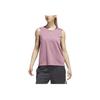 Adidas Logo Mesh Breathable Round Neck Sleeveless Vest Women Tops Pink IJ5243