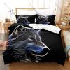 Wolf Majestic Howling Wild Forest Beast Vintage Wildlife Animal Art Bedding Set Duvet Cover + 2 Pillowcases Animal Fan Bedroom