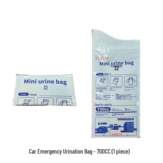 Portable Unisex Emergency Urine Bag for Travel and Traffic Jams