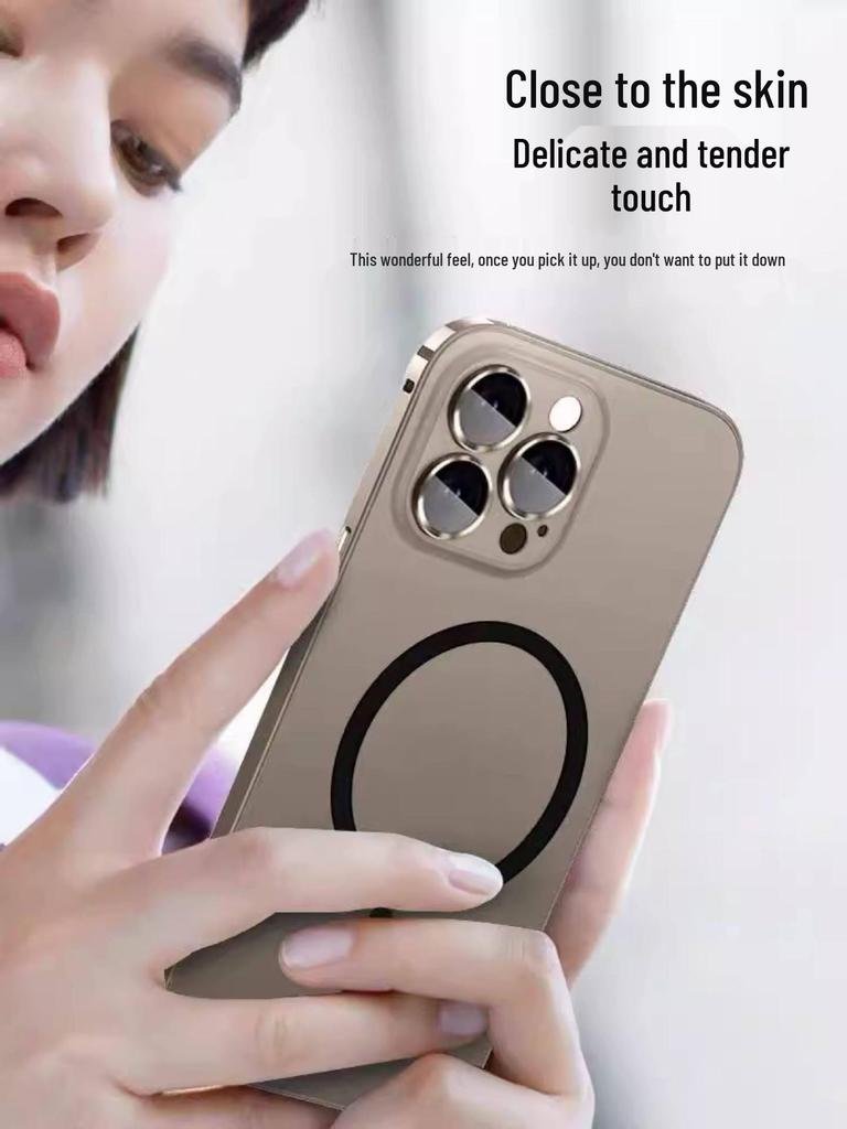 King Metal Buckle Apple 17pro/17promax Magnetic Anti-Fall Frosted Phone Case