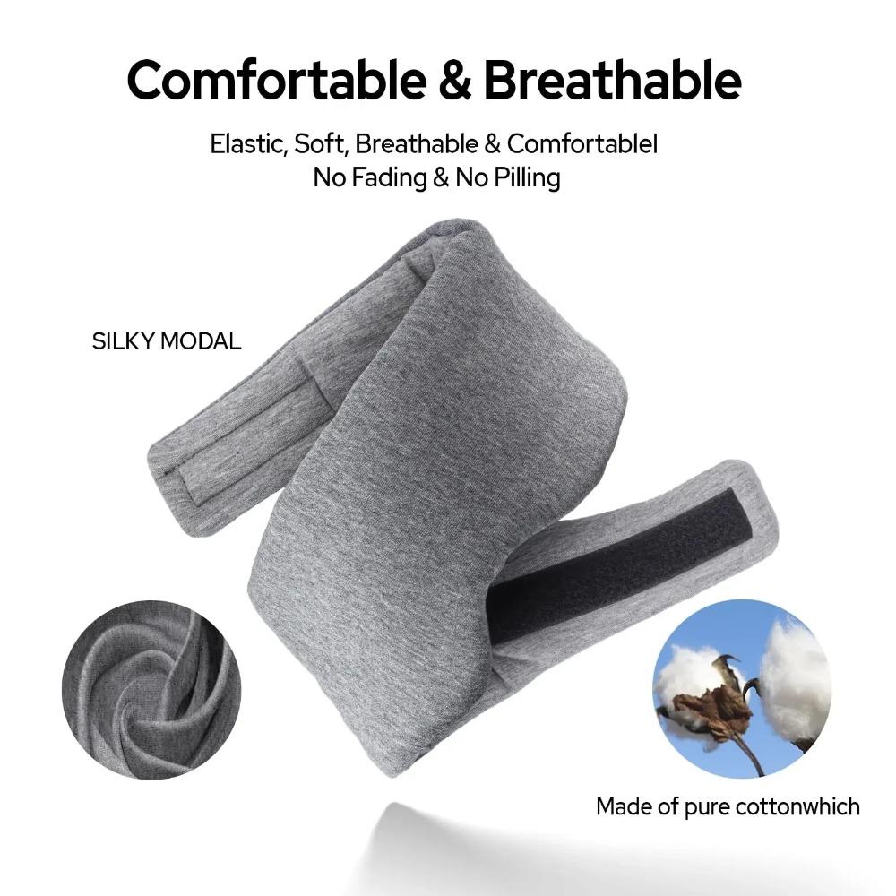 Sleep Mask for Men Women,100% Cotton Sleep Eye Mask with Fully Adjustable Strap, 100% Light Blocking Eye Mask for Sleeping