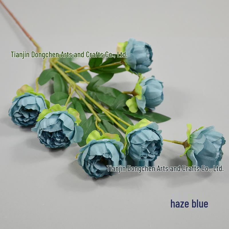 7-Head Silk Peony Artificial Flower Arrangement for Living Room Decoration and Wedding