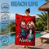Custom Name Chucky's Bloody Invitation Beach Towel Microfiber Beach Towel, Lightweight and Quick-Dry, for Summer Travel, Swimming Pool Gift