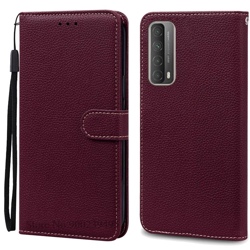 

Чохол для Huawei P Smart 2021 PPA-LX1 PPA-LX2, шкіряний чохол-гаманець із відкидною кришкою для Huawei P Smart 2021, чохол, що закриває корпус Huawei P Smart 2021 вина червоного кольору