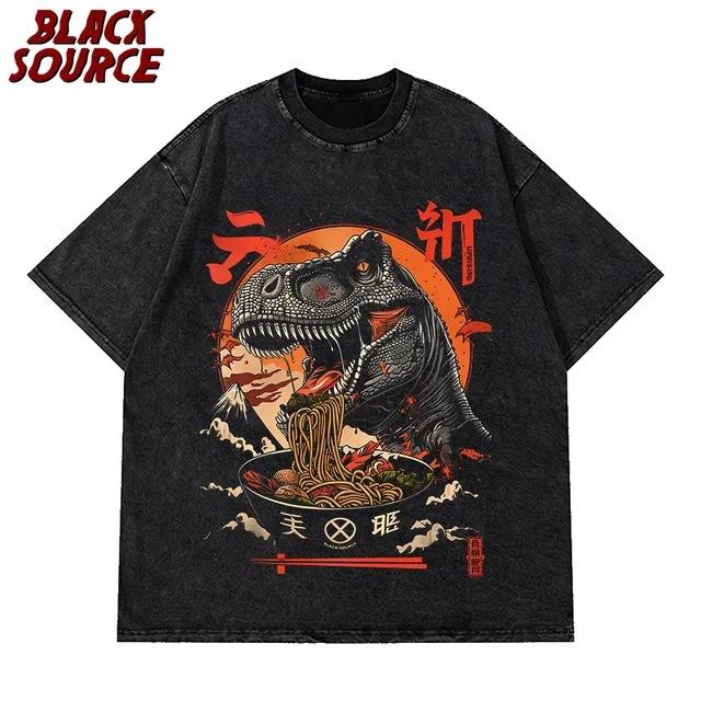 Funny Costume T2 Eat Anime Ramen Humorous Monster Say Graphic Tee Lover Monster Cartoon Kids **** S