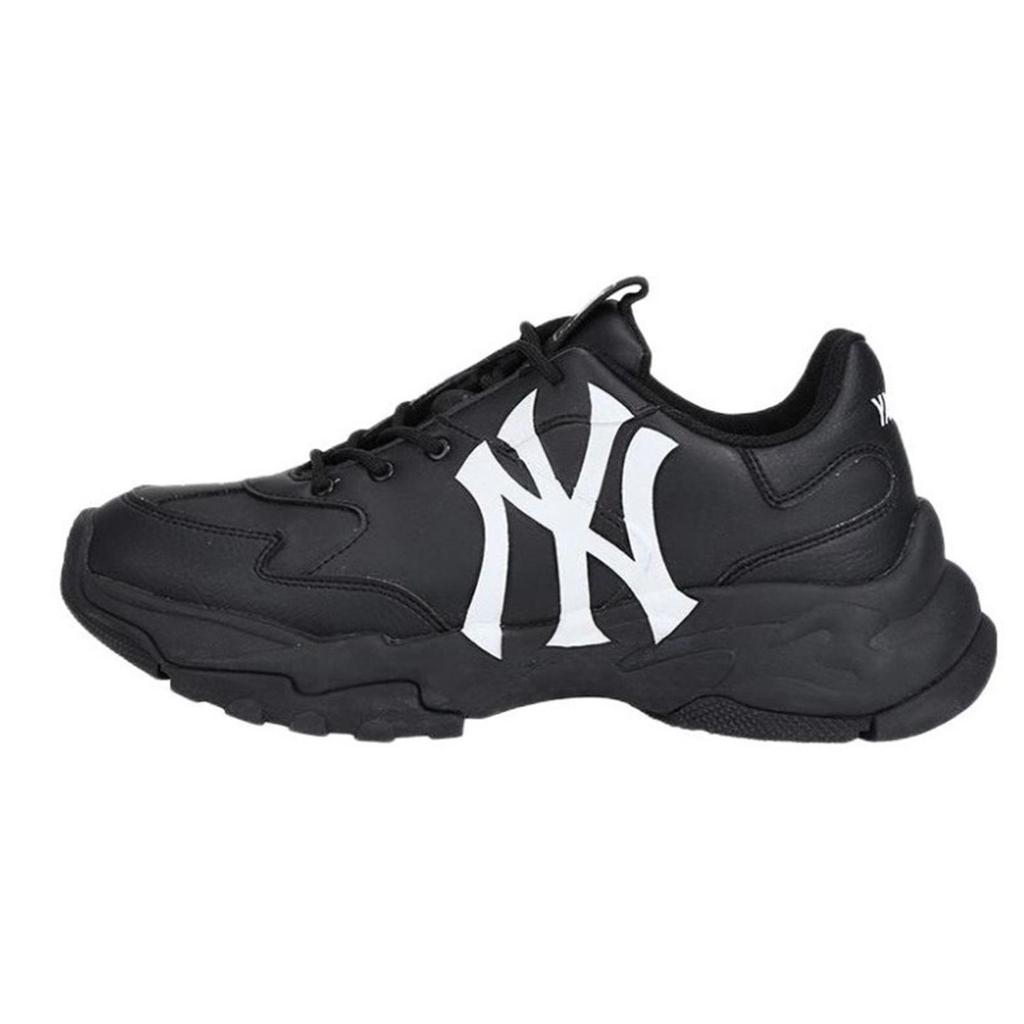 MLB Big Ball Chunky Artificial Leather Cushioning Abrasion Resistant Height Increasing Low top Chunky Sneakers Unisex 3ASHC101N-50BKS(Team147-)