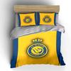 Logo des Fußballvereins Al Nassr. Bettwäsche-Sets Bettbezug-Sets Bettbezüge Kissenbezüge(1* Bettbezug 2* Kissenbezüge ohne Bettdecke)