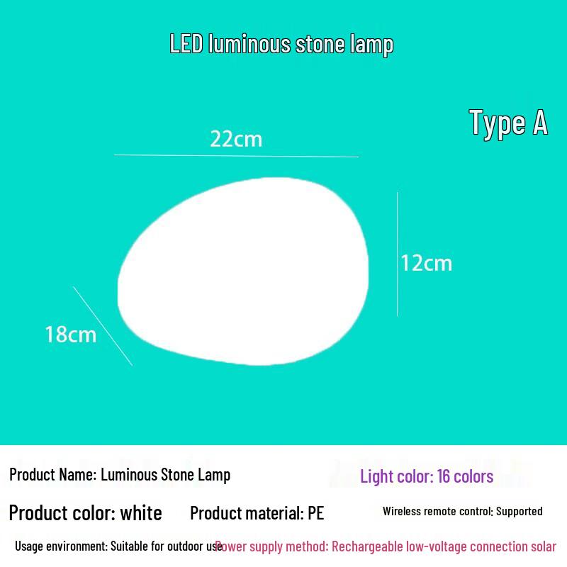 UOSU Solar Pebble Stone Landscape Light