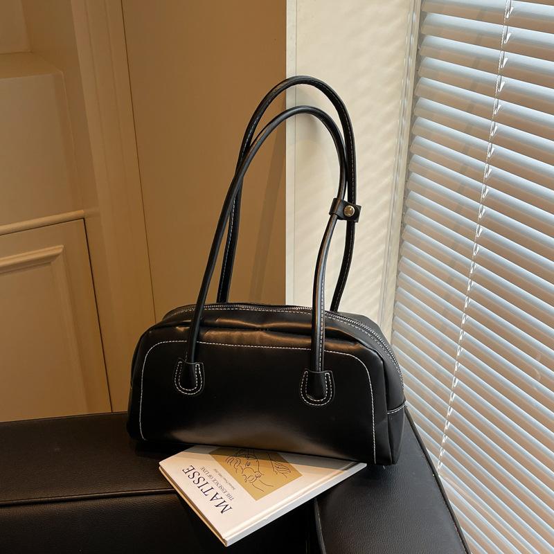 

Ретро вместительная повседневная однотонная дорожная новая модная текстурная популярная портативная сумка через плечо под мышку чёрный