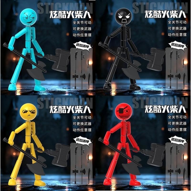 New joint people runaway stickman more movable assembly variety of creative building block people doll wholesale