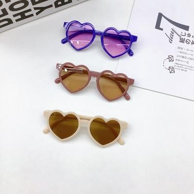 New Fashion Children's Sunglasses Versatile Candy Color Boys and Girls' Sunglasses Love UV Protection Baby Glasses
