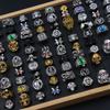 10/20/30Pcs/Lot Fashion Punk Hip Hop Rock Charm Skeleton Owl Geometry Finger Rings For Women Men Jewelry Party Gifts Accessories