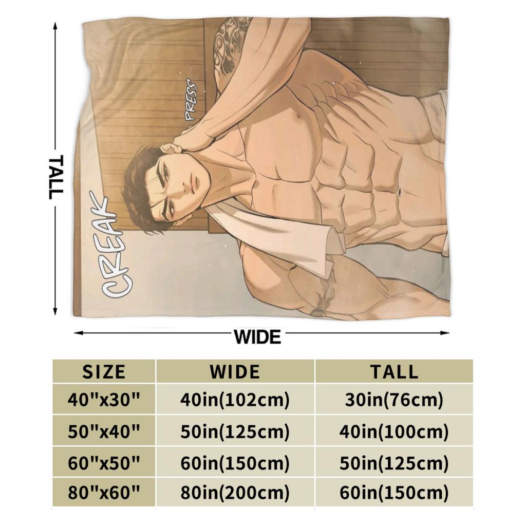 Cozy Joo Jaekyung Anime Blanket Merch Sofa Decorative Throws And Blankets Lightweight Flannel for Office
