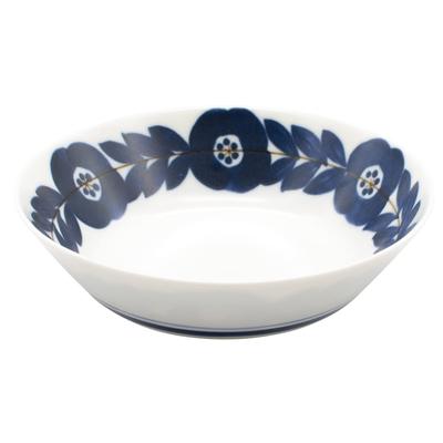 Aito Manufacturing [Blossom Blossom] Serveerschaal Kleine Kom Kom S Ca. 15cm Lichtgewicht Blauwe Bloempot Marineblauw Mino Aardewerk Magnetron