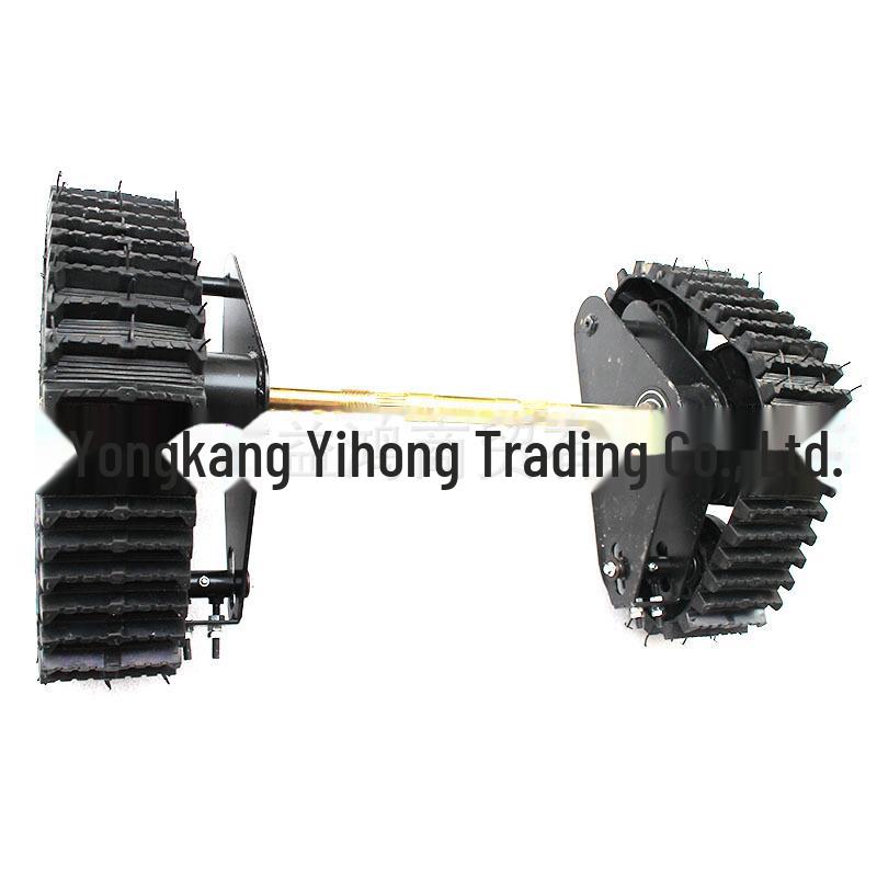 Upgraded four-wheeled motorcycle, beach kart, three-wheeled motorcycle with reinforced rear axle and sled car track assembly