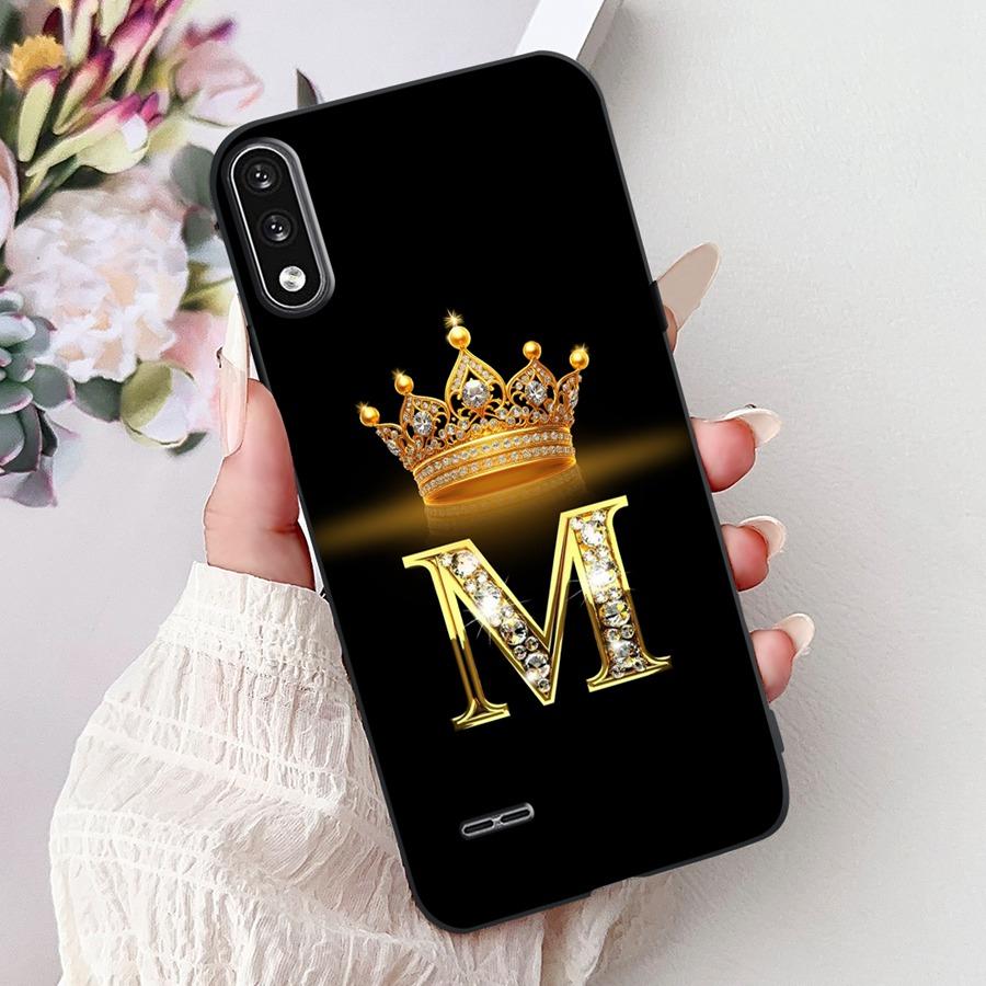 For LG K22 2020 Phone Case Crown Letter Painted Back Cover For LGK22 K 22 LM-K200 LM-K200B Soft TPU Black Silicone Coque Funda
