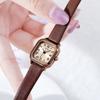 Retro Small Sugar Cube Watch Female Niche Simple And Versatile Mini Temperament Student Literary Women'S Watch