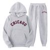 Mens Hooded Tracksuit Set Long Sleeve Sweatshirt Fleece Lined Casual Sportswear