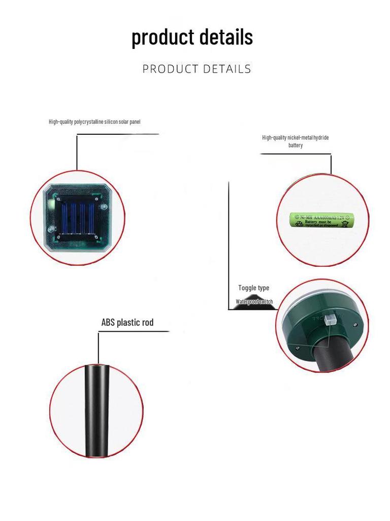 Solar Ultrasonic Mouse & Snake Pest Repeller for Outdoor Yard & Garden