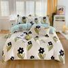 Small Fresh Pure Cotton Brushed Four-piece Set Thickened Washed Cotton Sheets and Quilt Covers Dormitory Three-piece Bedding Set