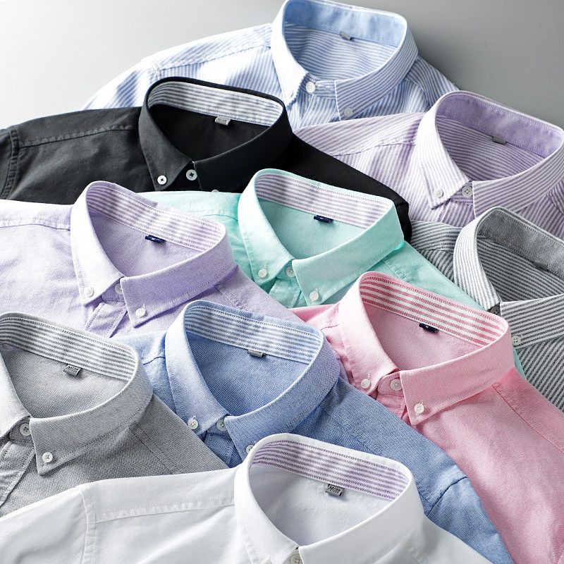 Long Sleeves Cotton Export Cattle Goods Casual White Shirt