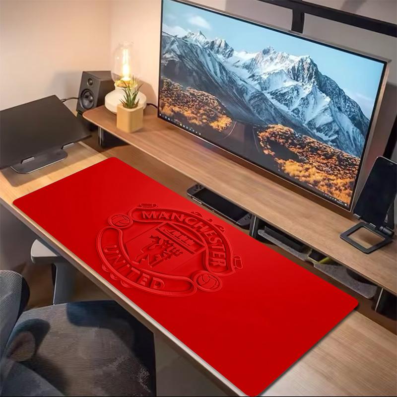 Manchester United F.C Print Cushion Non-slip Laptop Tablet Big Mousepad XXL Mat Mini PC Playmat With Lock Edge