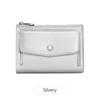 Women's wallet PU leather short double zippered wallet simple solid color large capacity credit card holder bag with coin pocket