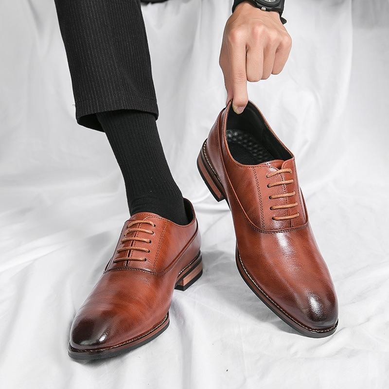 Men's Dress Shoes High Quality Leather Shoe Classic Business Casual Formal Shoes Luxury Wedding Shoes for Men Oxford Office Oes