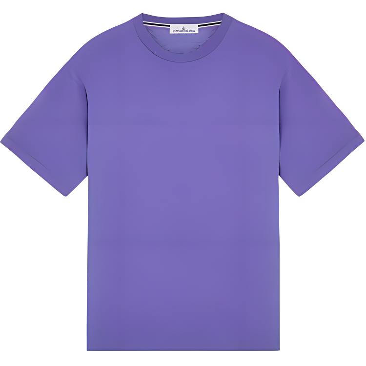 STONE ISLAND Модная футболка с коротким рукавом и круглым вырезом для мужчин, лавандовая 80152RC86-V0047 XL