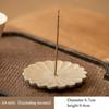 Porte-encens en forme de fleur en céramique avec cendrier Design Parfait Pour la Maison la Méditation le Yoga et l'Utilisation en Aromathérapie