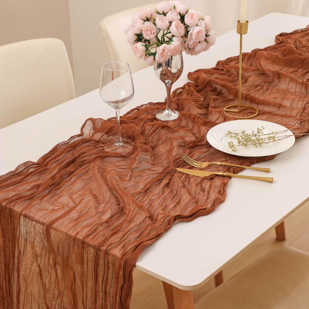 Tischläufer im Bohemian-Stil mit europäischer Borte für Hochzeiten und Partys