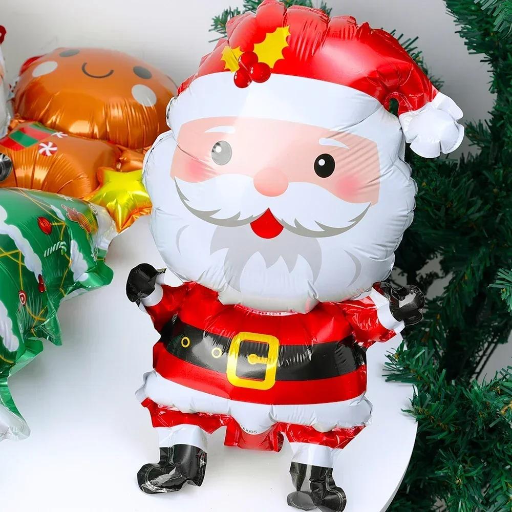 Christmas Aluminum Foil Balloons Santa Claus Gingerbread Xmas Tree Balloon New Year Xmas Birthday Party Decoration Kids Gift Toy