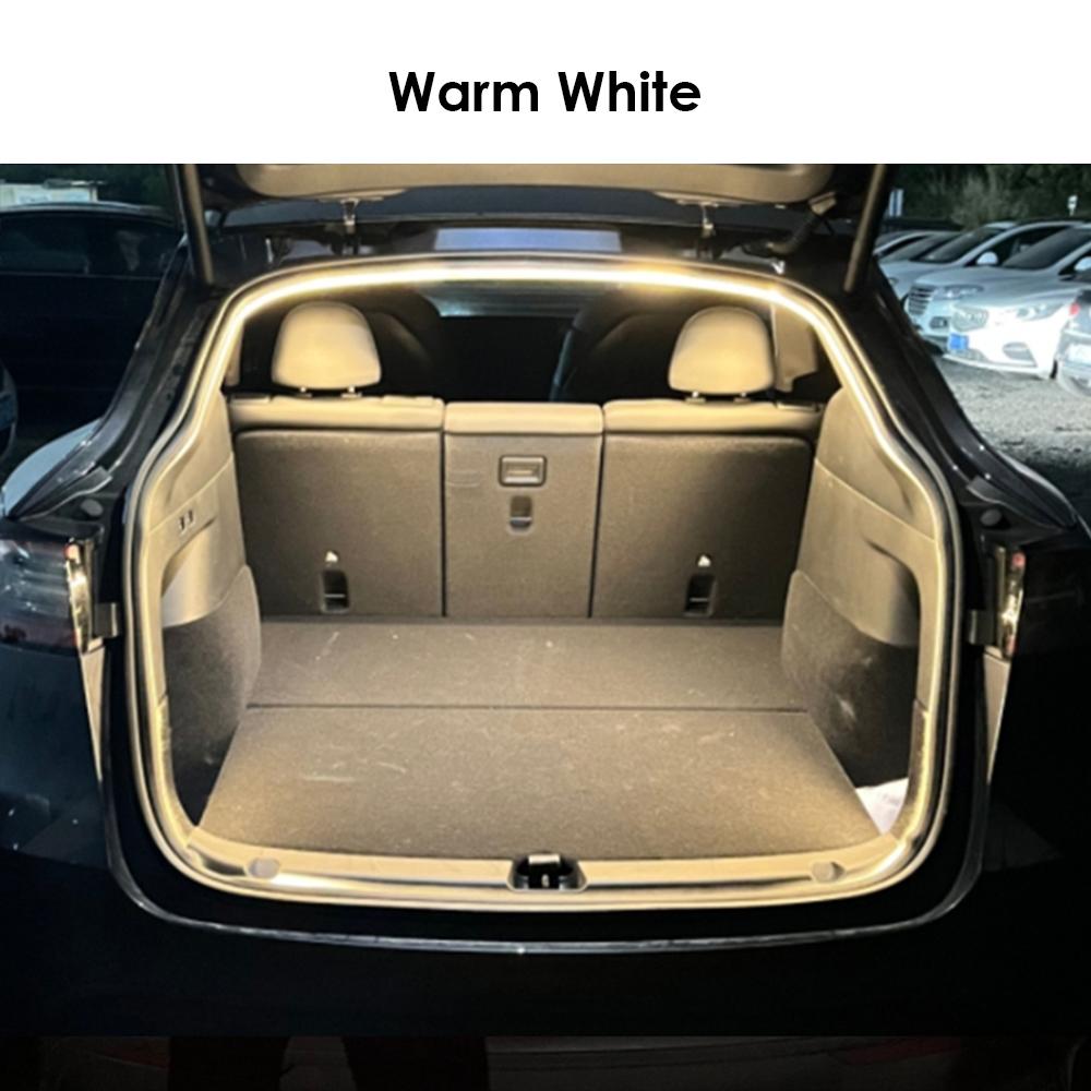 CSSBOON Model 3 Highland Trunk LED Silicone Strip Light for Tesla Model Y Juniper Flexible Rubber Lamps RGB Car Interior Light Model 3 Highland