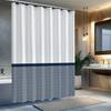 Tenda Doccia a Strisce Blu Navy e Bianche Arredo Bagno Moderno Design Bicolore Tenda da Bagno Impermeabile Accessorio per la Casa