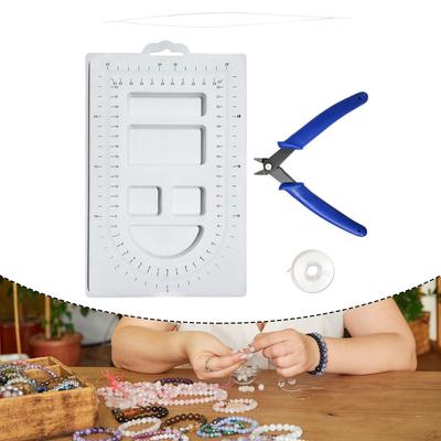 Bead Board Design Tray Jewelry Making Supplies Women with Diagonal Pliers Gifts
