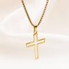 Men'S Stainless Steel Cross Necklace In European And American Style, a Trendy Accessory for Hip-Hop And Rap, Perfect for Everyday Outfits