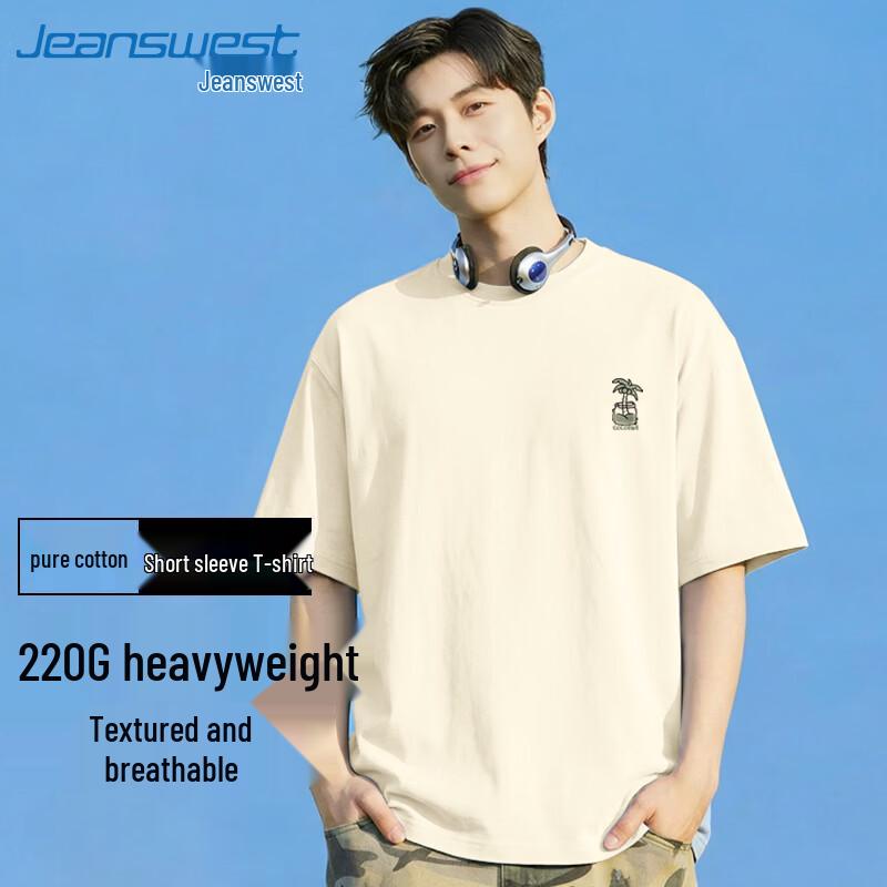 Jeanswest Men's 2026 Spring Short Sleeve Crew Neck T-Shirt