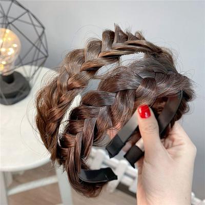 Design Wide Braid Thickened Wig Braid Headband Fishbone Braid Hair Hoop Hair Hoop Twist Headband