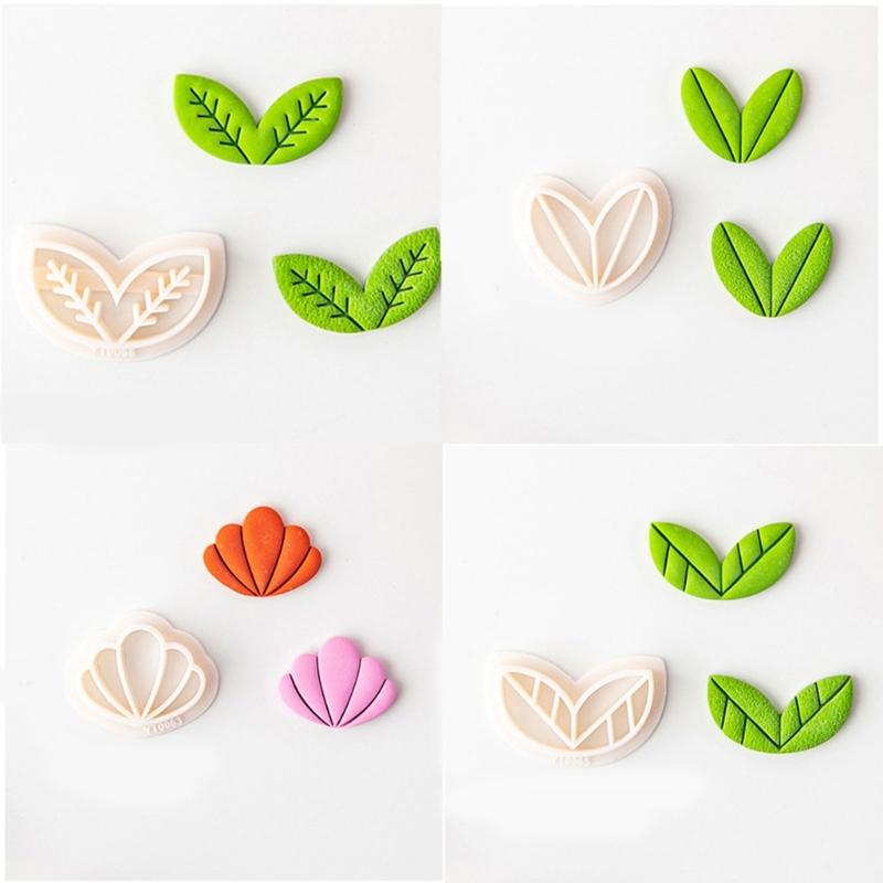 Spring Floral Clay Cutters for Earrings Jewelry Making Flower Clay Earrings Cutters  Plastic Earrings Pendant Mold Tool