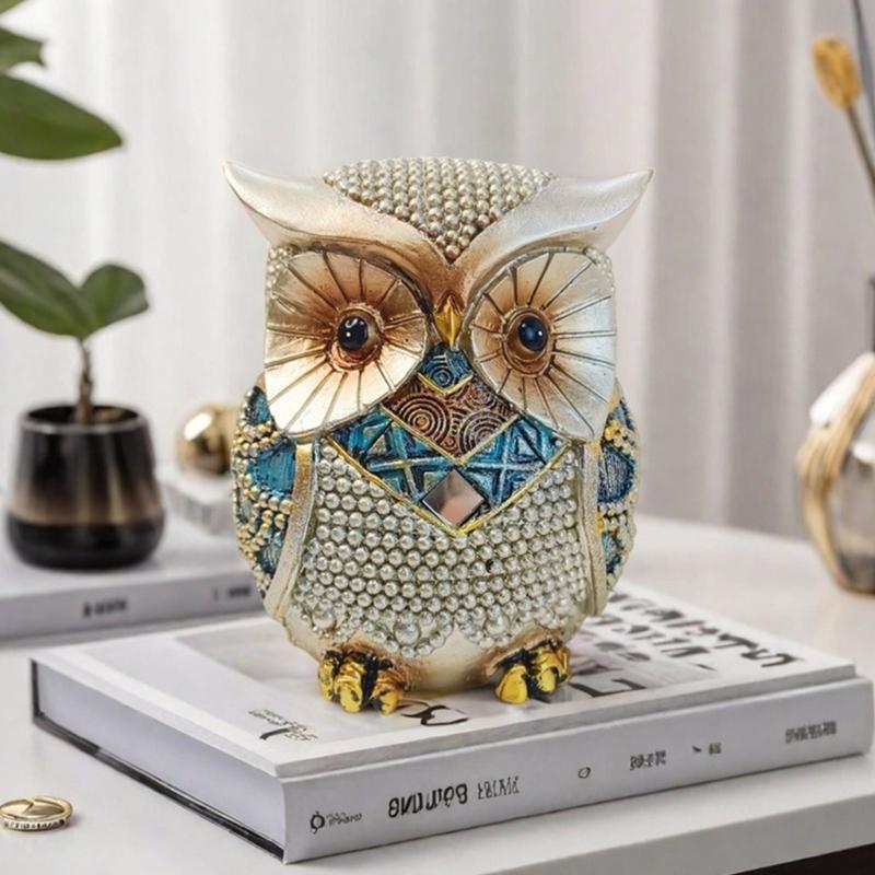 Owl Statue Home Decors Accents Small Animal Sculptures Lovely Owl Figurines for Bedroom Home Gift for Birds Lover