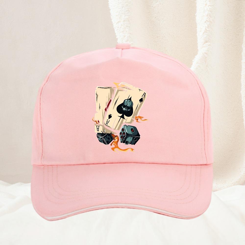 fashionable casual loose creative poker and dice printed sports Baseball Cap Adult Outdoor Caps Hats Unisex Adjustable Cap
