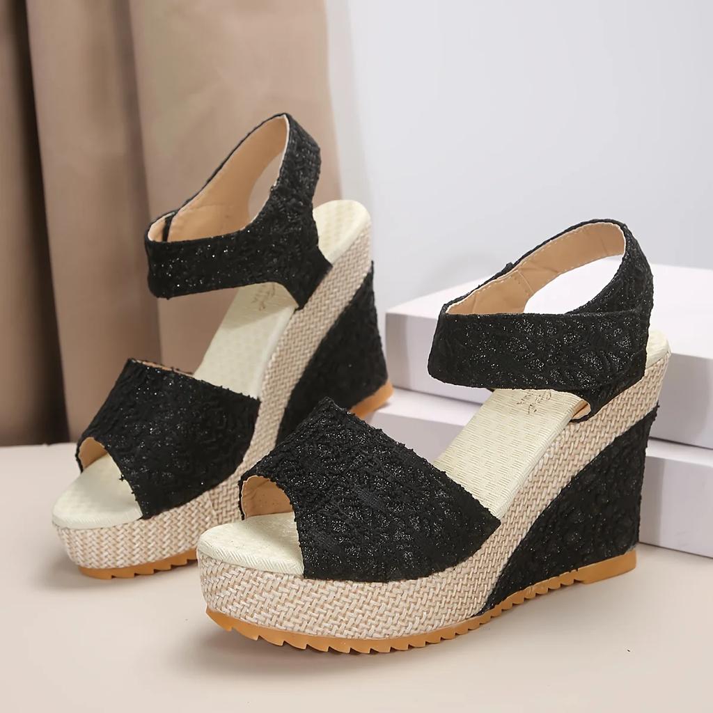 Wedge Sandals Women Summer Shoes Peep Toe Platform Sandals Luxury Designer Shoes Heels Women Sexy Party Dress Women Sandalias