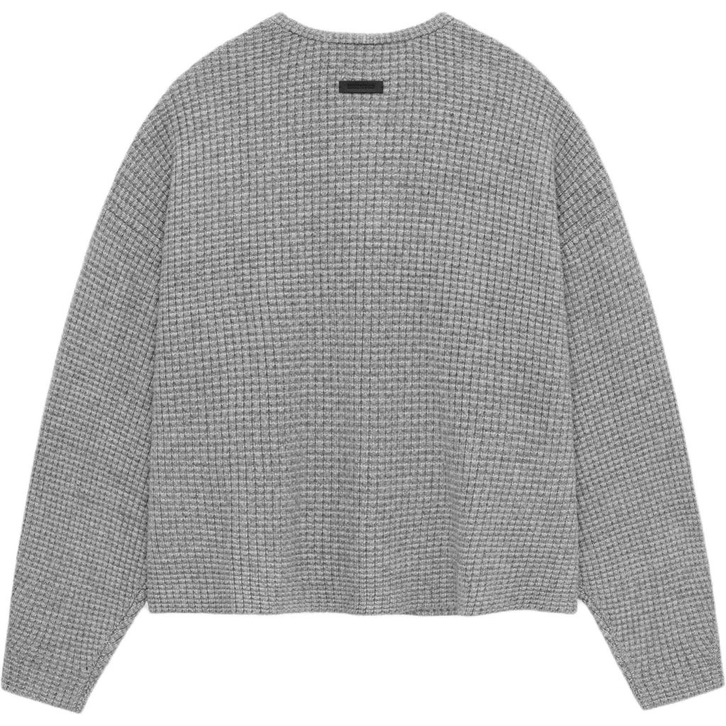 Fear of God Essentials Heavy Waffle Cardigan Dark Heather Men Tops Grey 192BT246201F