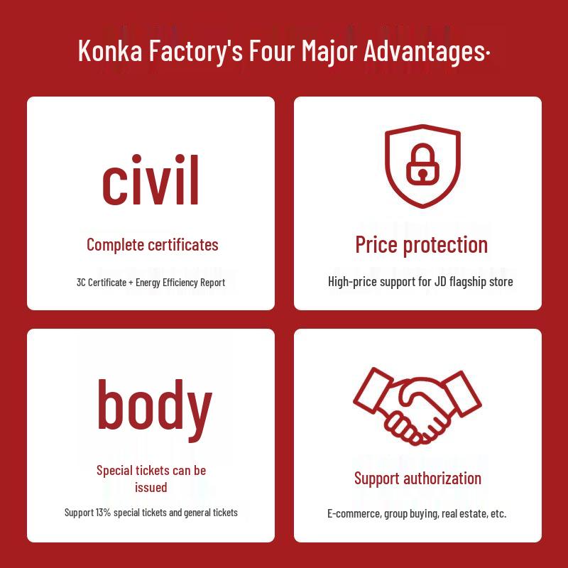 Konka Natural Gas Stove with Automatic Flameout Feature, Powerful Air Intake for Household Use