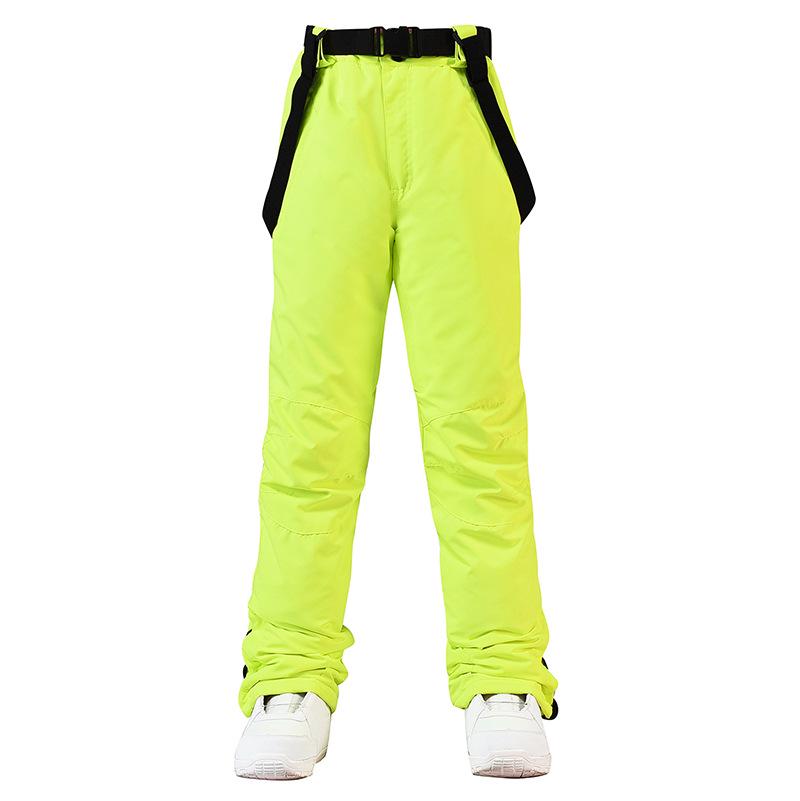 Unisex Winter Windproof Ski Bib Pants - Warm & Thickened for Outdoor Snowboarding