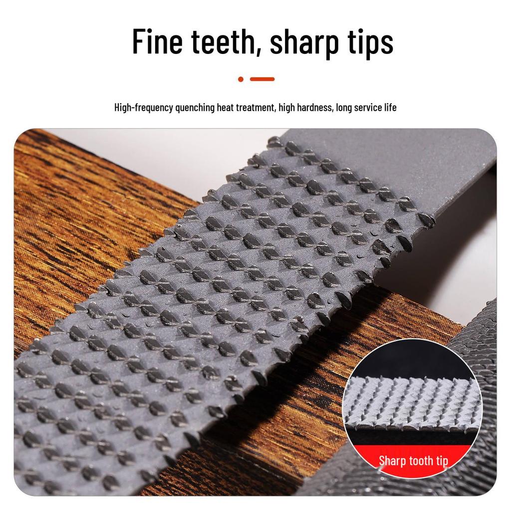 Four-in-One Woodworking File: Half-Round Fine-Tooth Steel File for Wood & Metal, Multi-Sided Coarse & Fine Rasp Tool